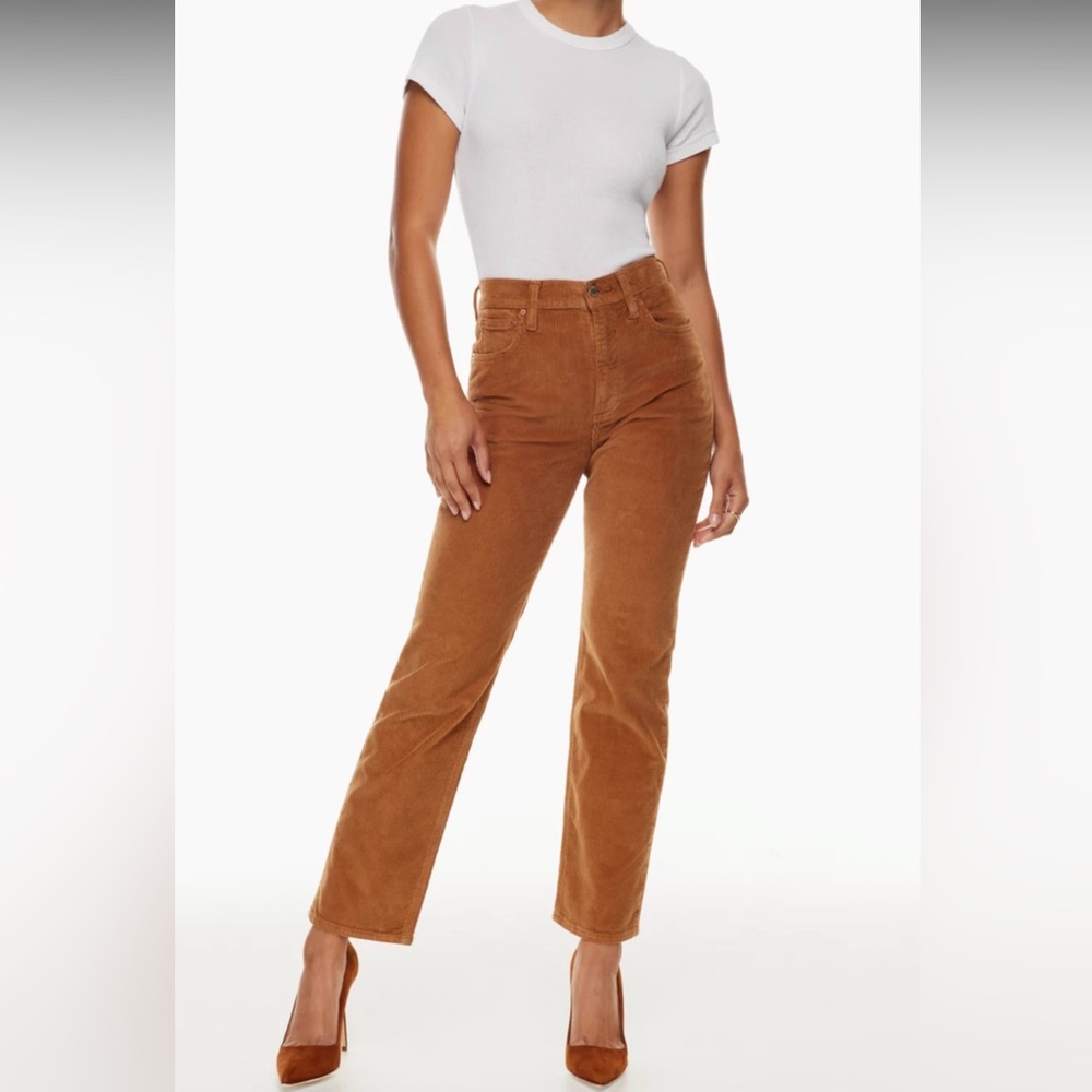 Aritzia brown corduroy pants